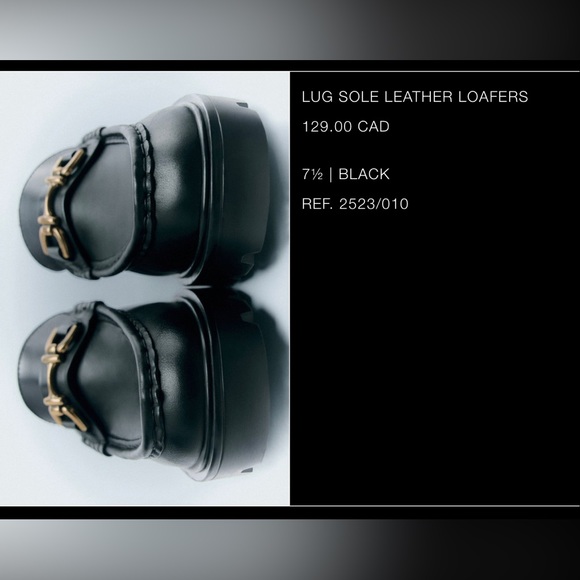 Zara Leather Lug Sole Loafers - Picture 5 of 5